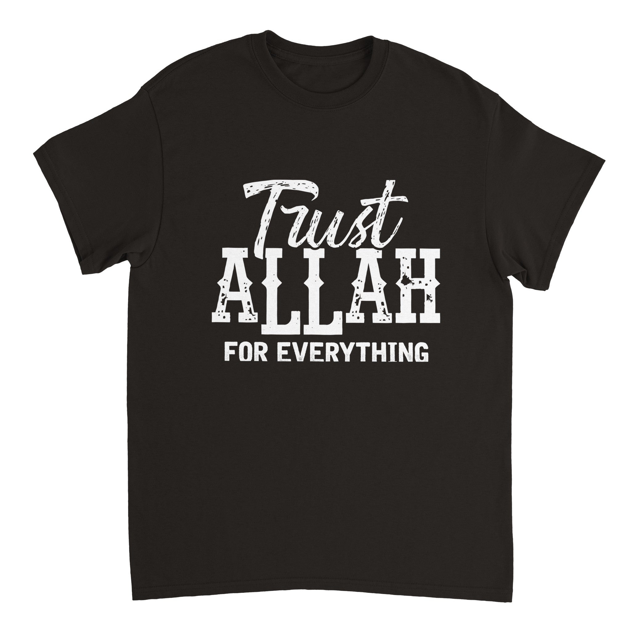 Heavyweight Unisex Crewneck T-shirt | TRUST ALLAH FOR EVERYTHING