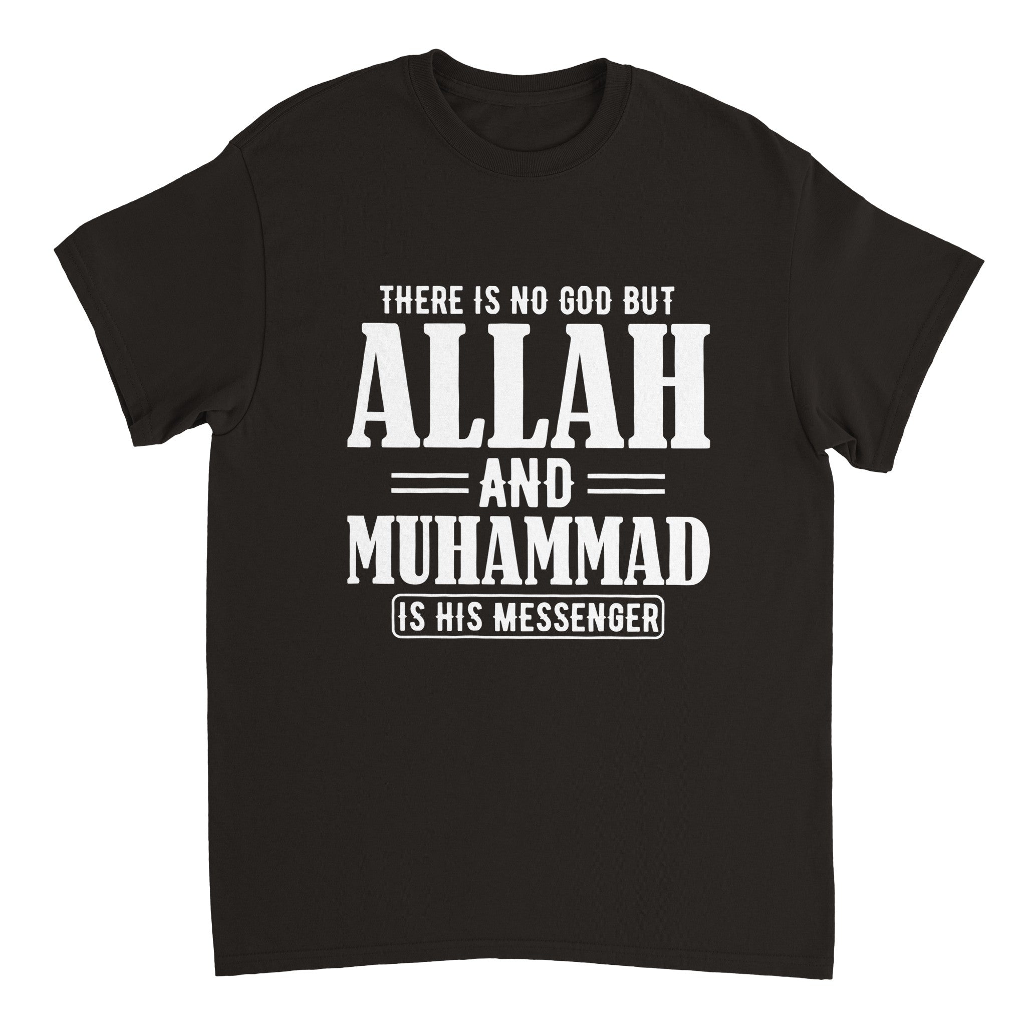 Heavyweight Unisex Crewneck T-shirt | THERE IS NO GOD BUT ALLAH AND MUHAMMAD IS HIS MESSENGER