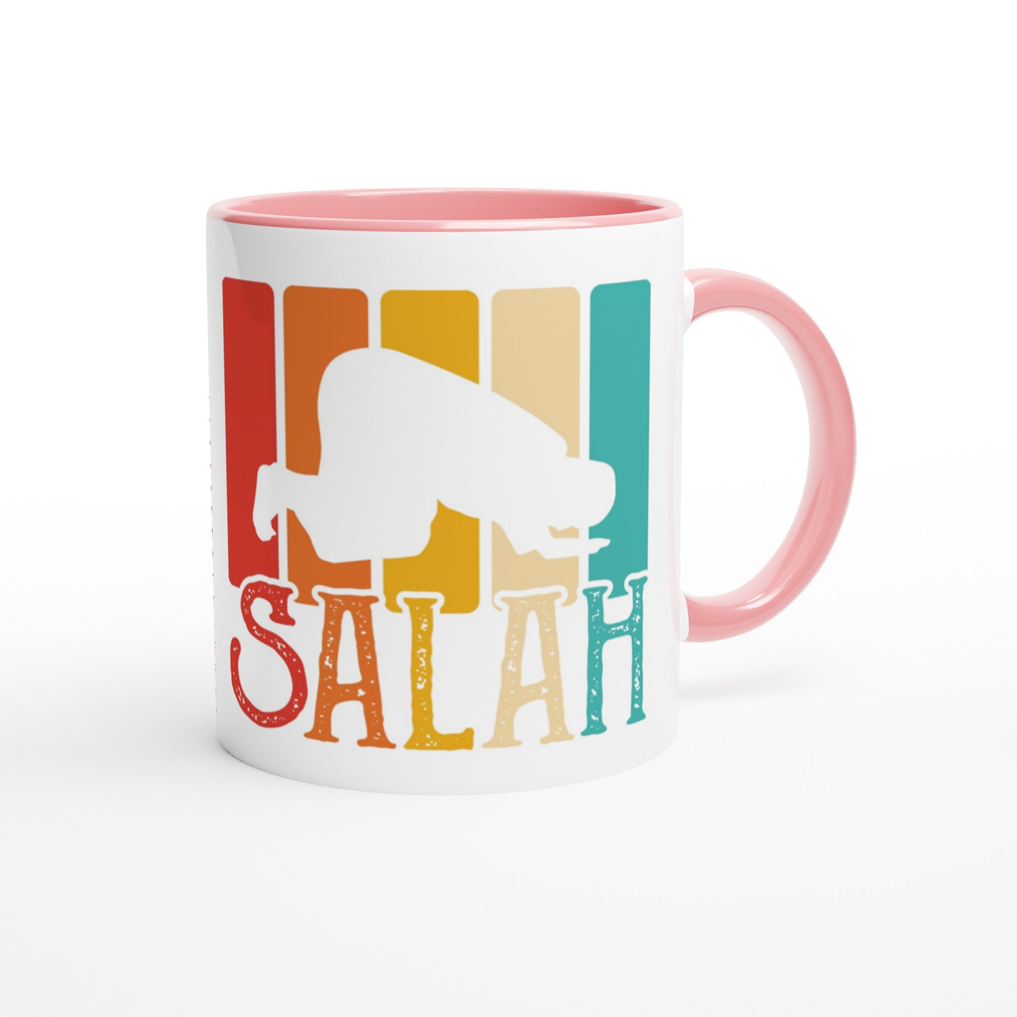 White 11oz Ceramic Mug with Color Inside | SALAH