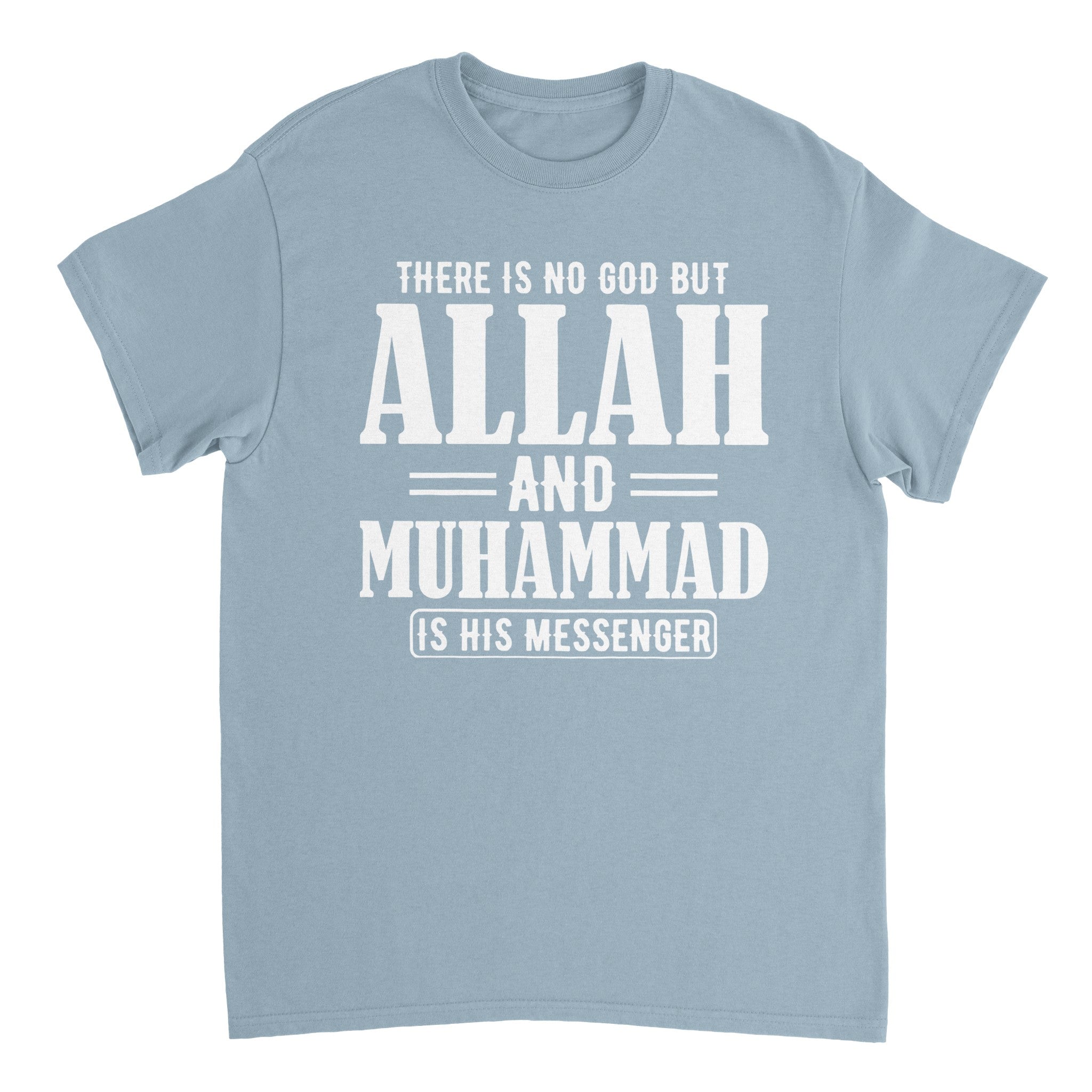 Heavyweight Unisex Crewneck T-shirt | THERE IS NO GOD BUT ALLAH AND MUHAMMAD IS HIS MESSENGER